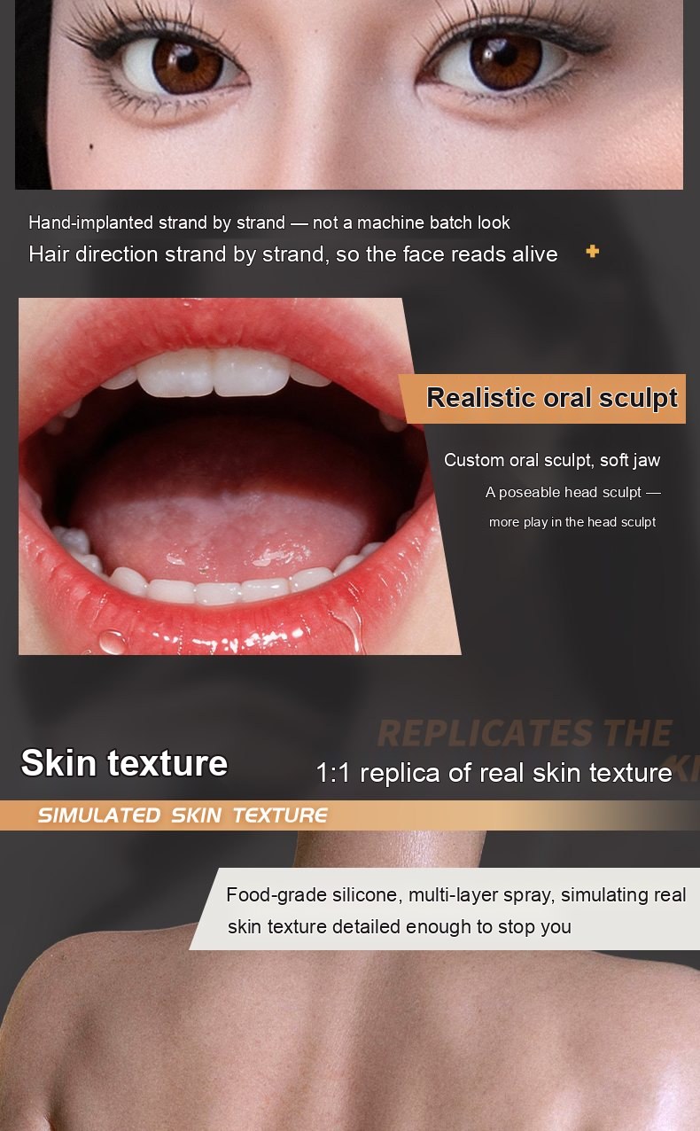 Jia Chen skin-texture silicone sex doll close-up 1 — pores, grain, and surface
