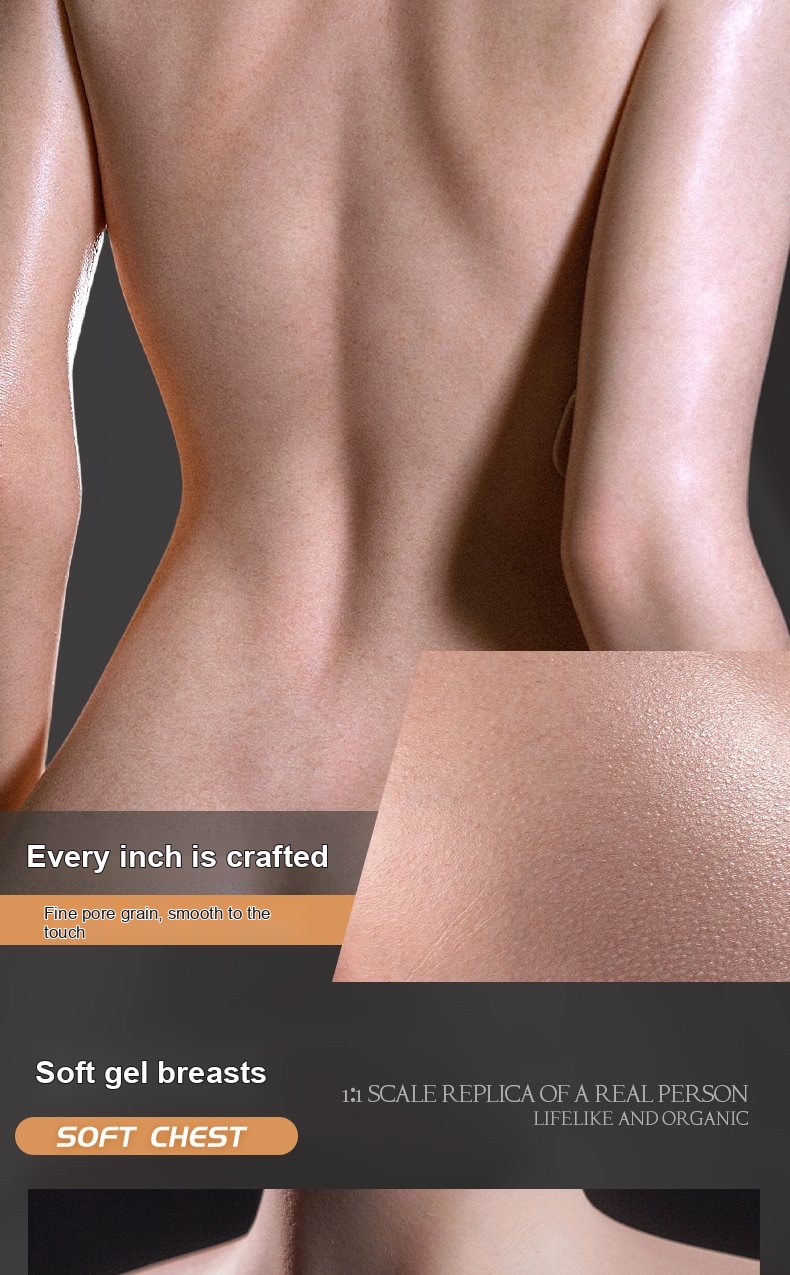 Jia Chen skin-texture silicone sex doll close-up 2 — pores, grain, and surface