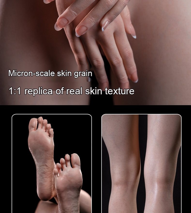 Lan Xin skin-texture silicone sex doll close-up 3 — pores, grain, and surface
