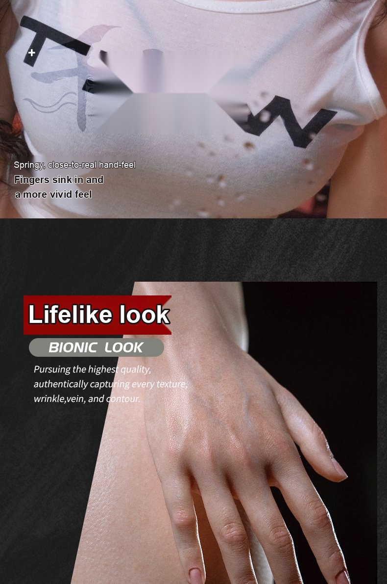 Mu Yao skin-texture silicone sex doll close-up 3 — pores, grain, and surface