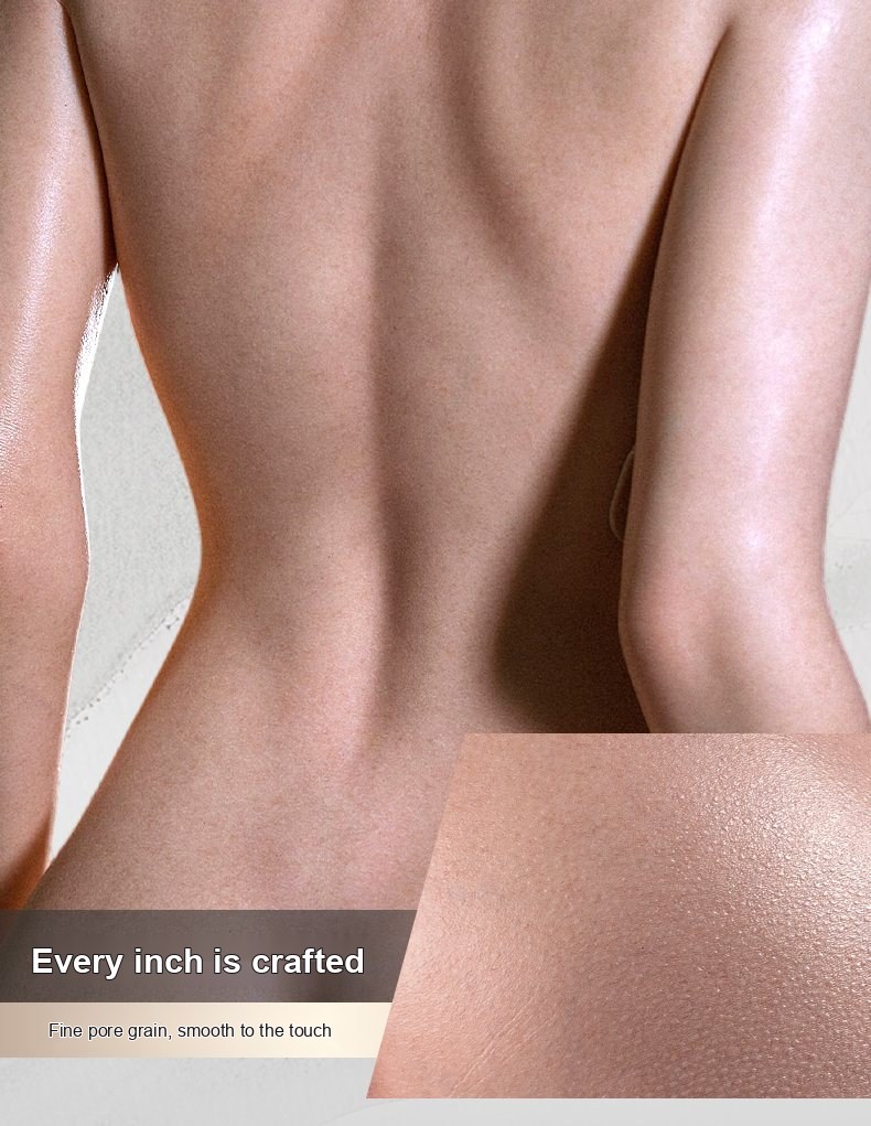 Nancy skin-texture silicone sex doll close-up 2 — pores, grain, and surface