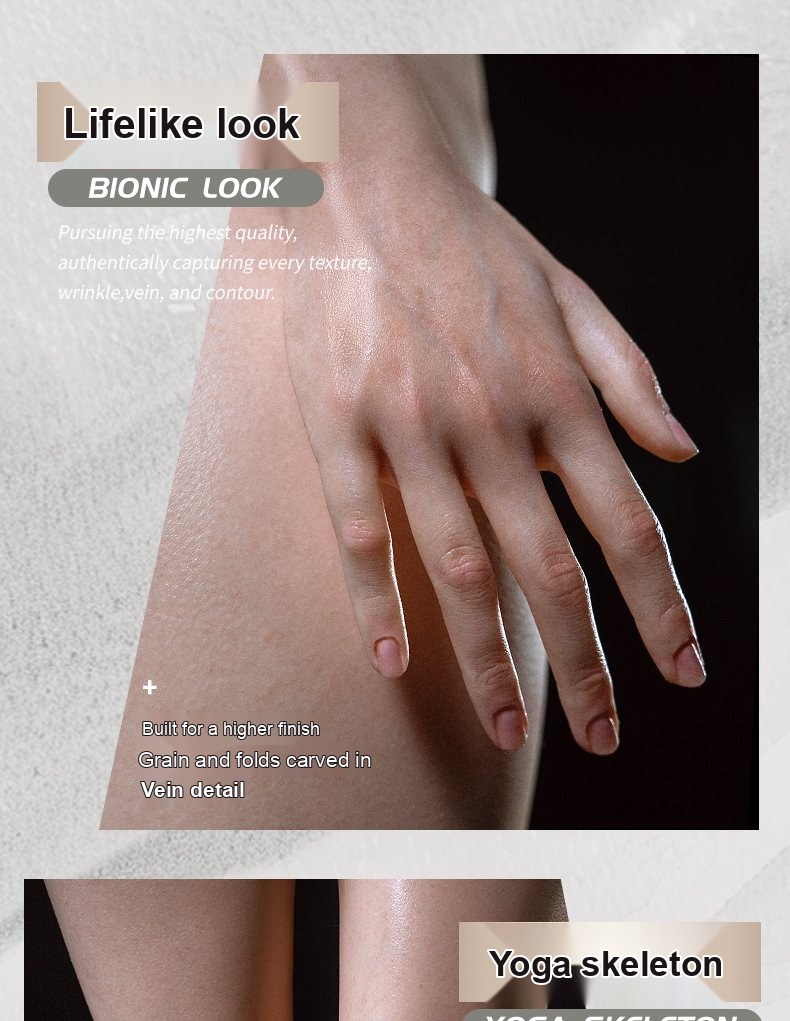 Nancy skin-texture silicone sex doll close-up 4 — pores, grain, and surface