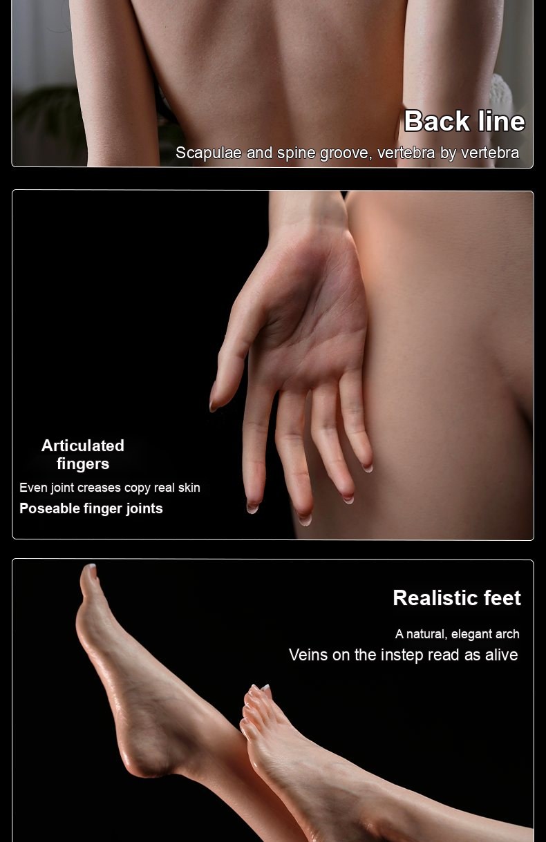 Si Wei skin-texture silicone sex doll close-up 1 — pores, grain, and surface
