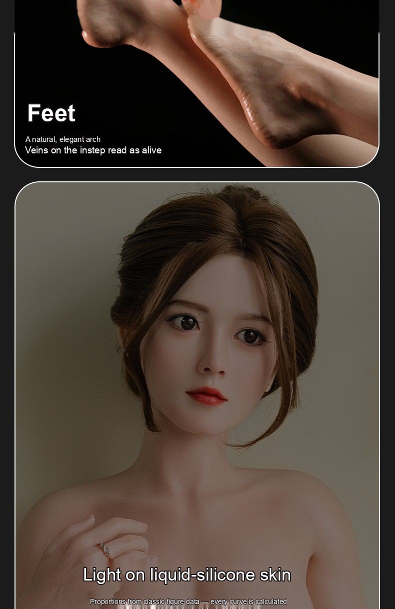 Wan Er skin-texture silicone sex doll close-up 2 — pores, grain, and surface