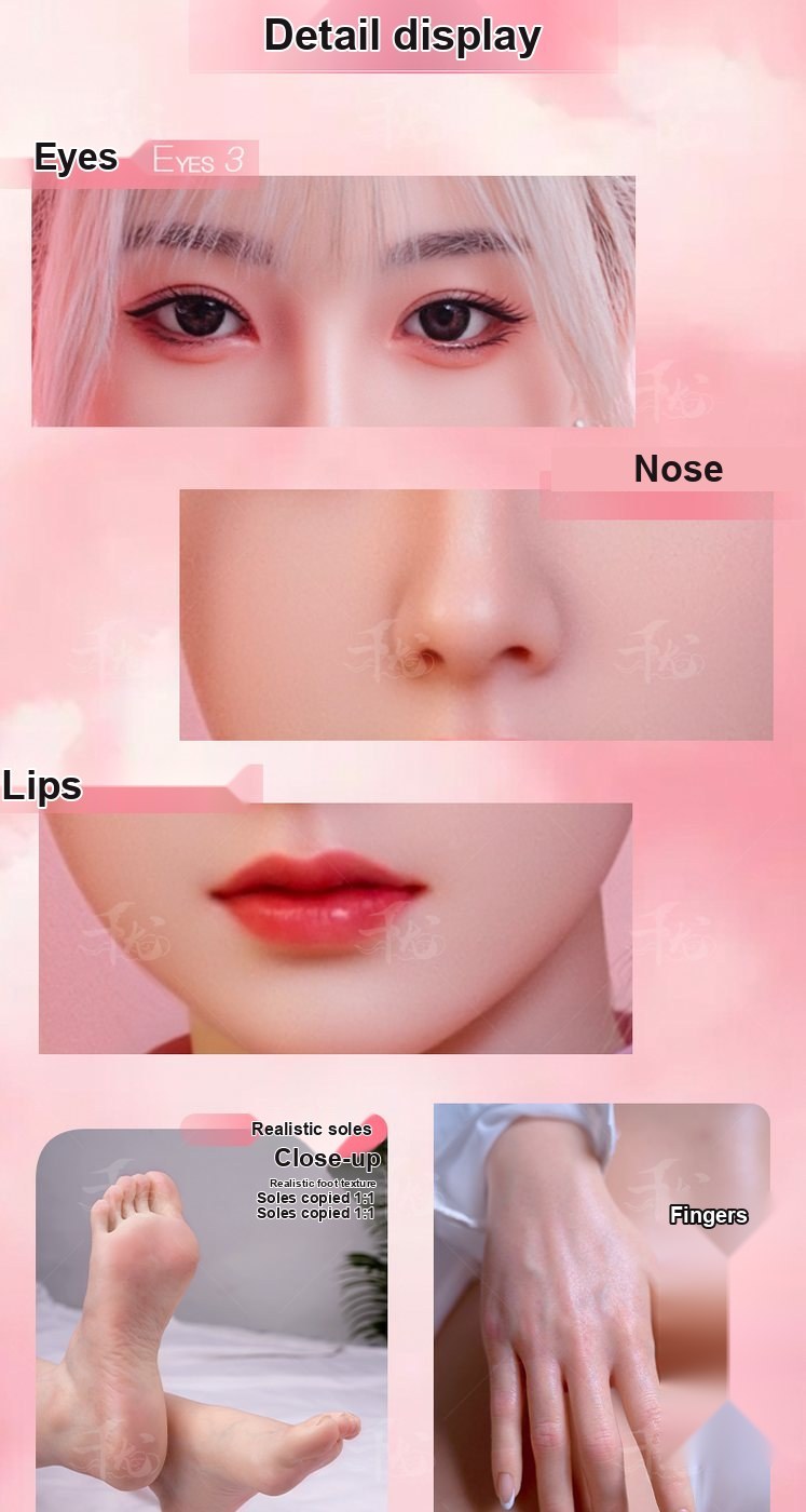 Xiu Yan skin-texture silicone sex doll close-up 1 — pores, grain, and surface